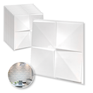 PANEL 3D -Cuadros S040 / 10pzas / 50*50cmBLANCO MATE/WHITE