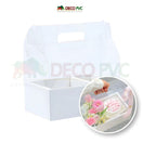 Set de cajas para pastel transparente / 5pzasBlanca