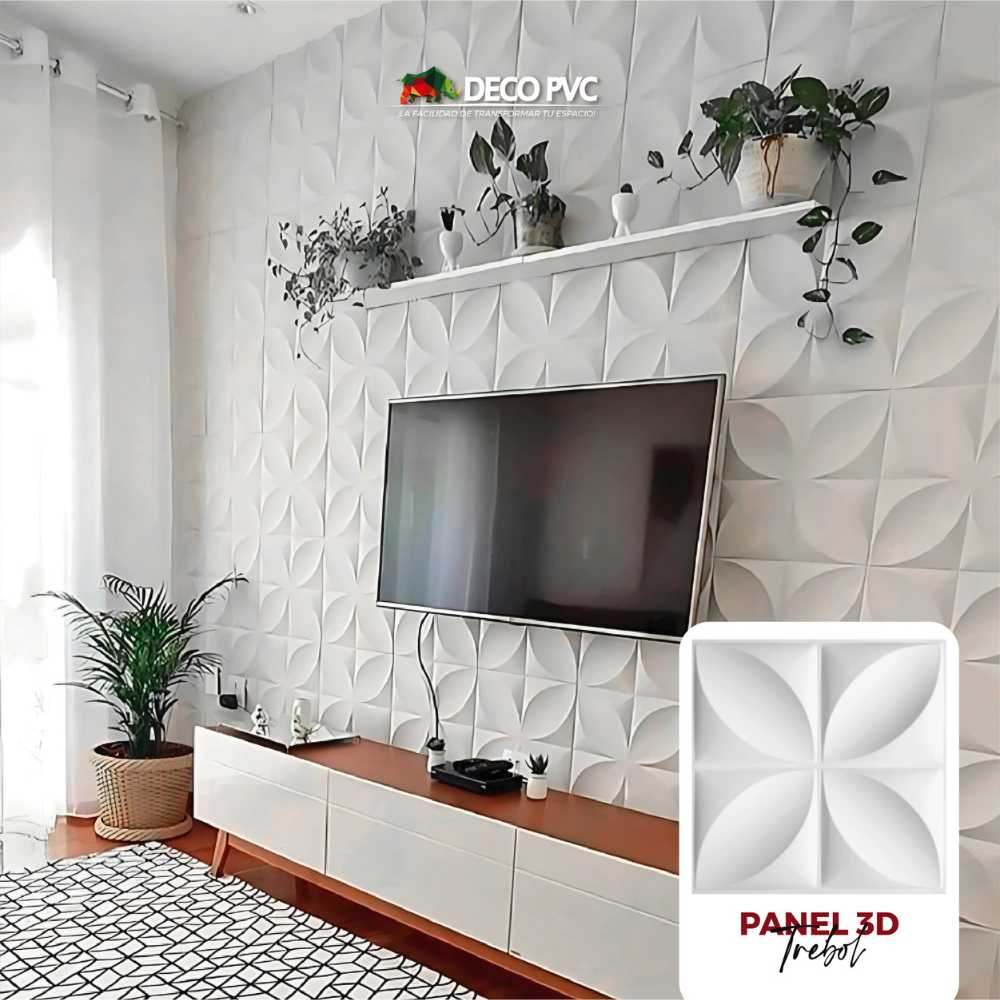 PANEL 3D - TRÉBOL S008 / 10pzas / 50*50cm