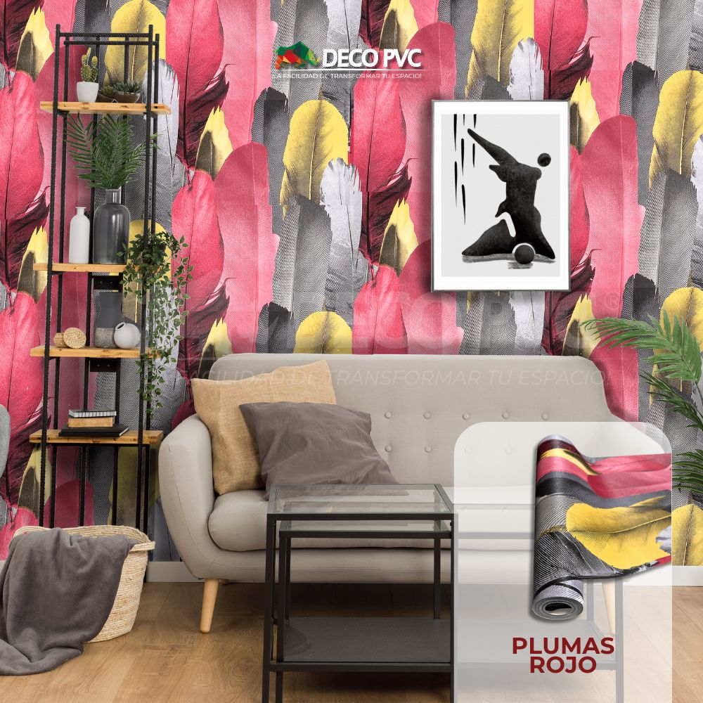 Papel Tapiz Plumas - DECOFILM® / 1 rollo / 0.53*9.5m