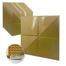 PANEL 3D -Cuadros S040 / 10pzas / 50*50cmMETÁLICO ORO