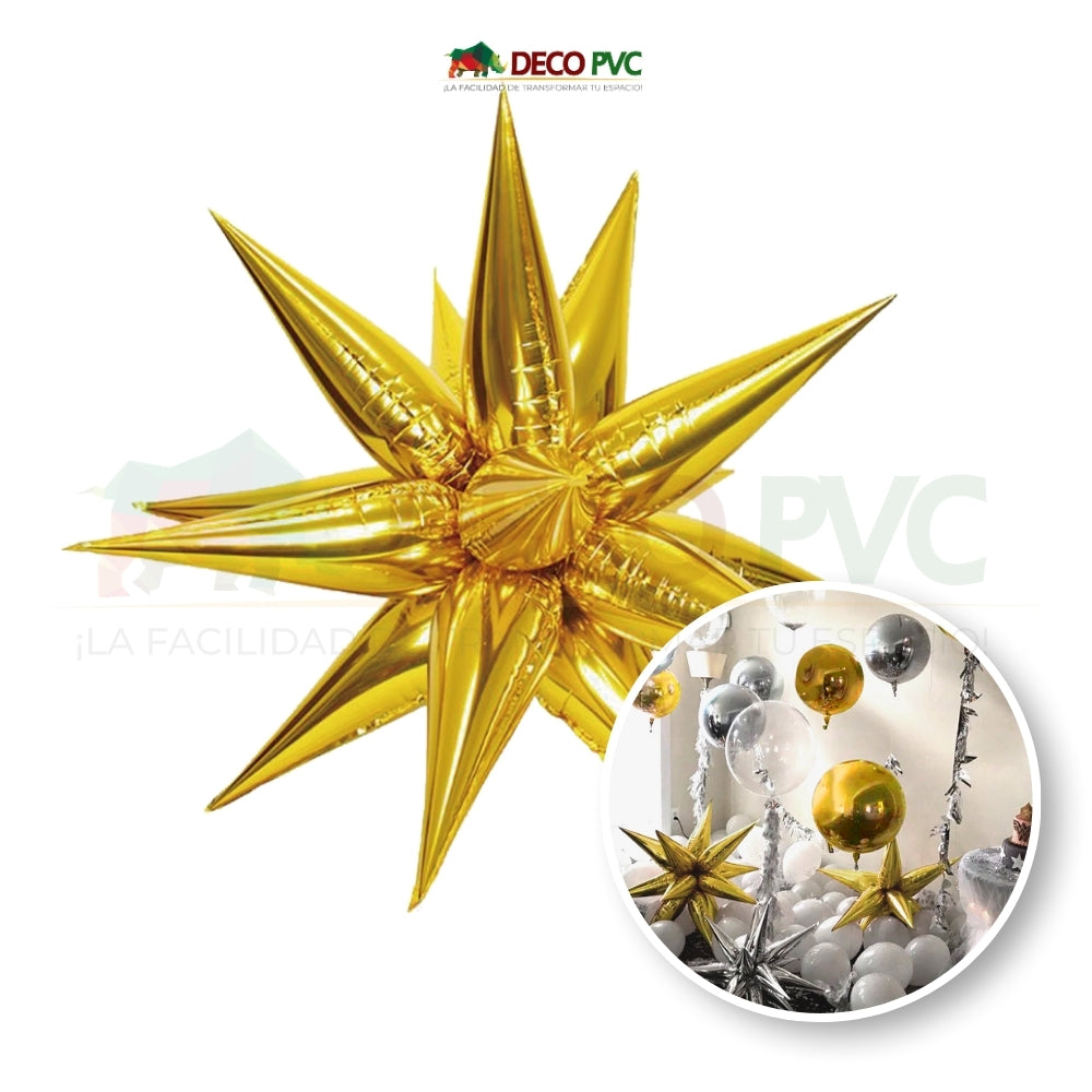 Globo Estrella Explosión Dorado - E001 - BolaBola®