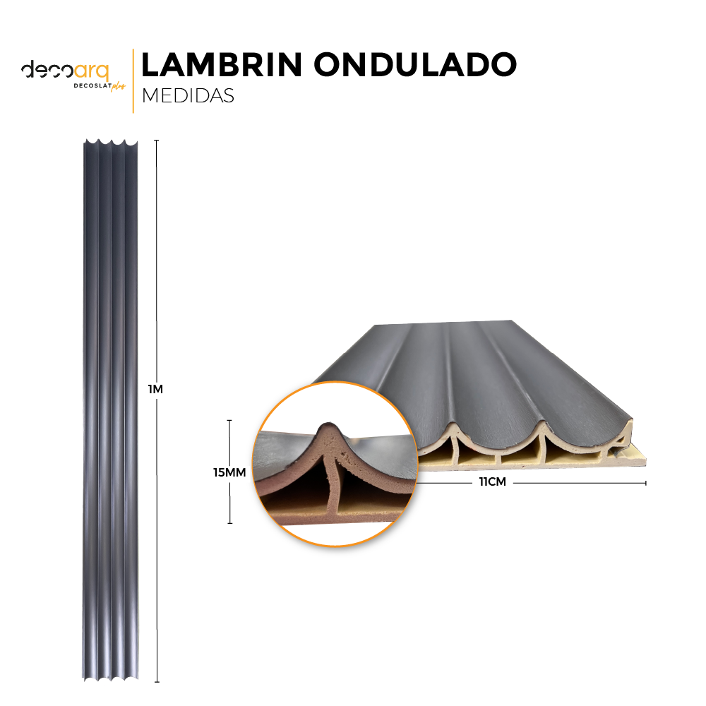 Lambrin ondulado / 10pzas / 11*100cm