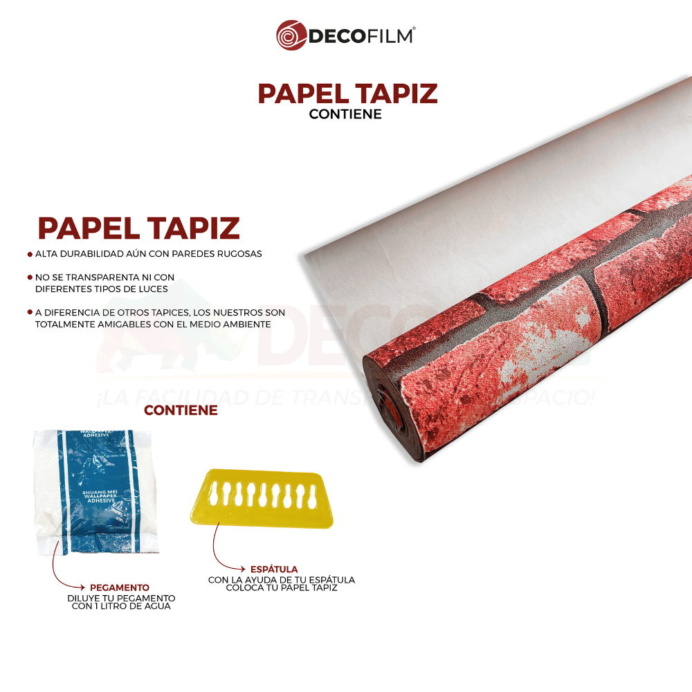 Papel Tapiz Madera - DECOFILM® / 1 rollo / 0.53*9.5m