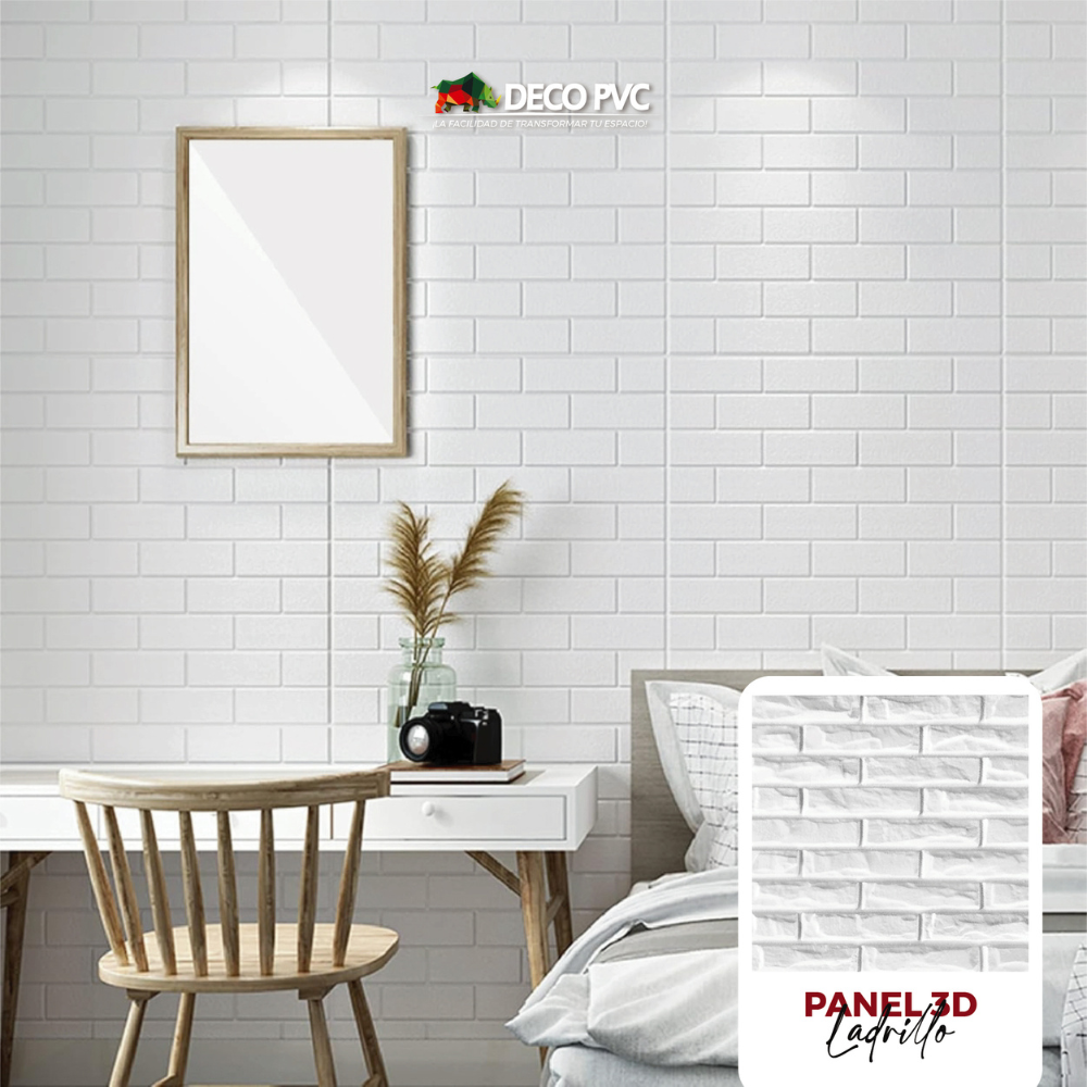 PANEL 3D -Ladrillo S060 / 10pzas / 50*50cm