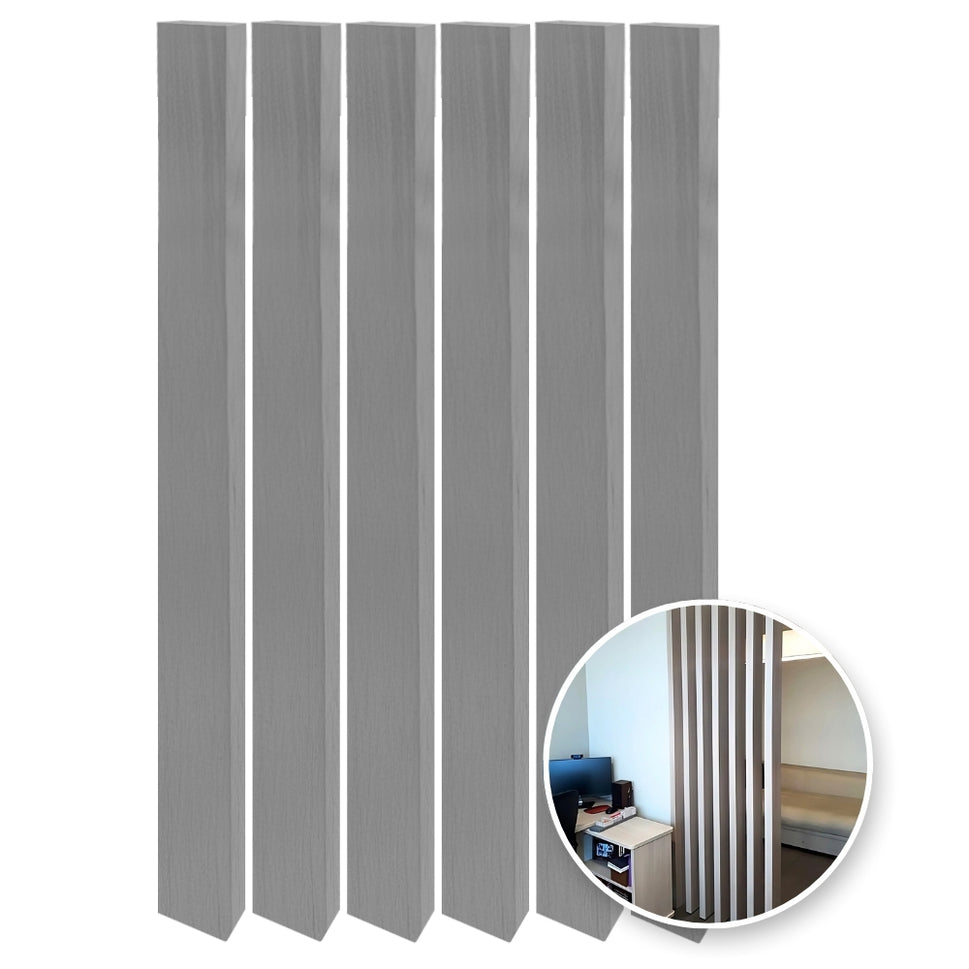 Viga Giratoria para Interior WPC / 6pzas / 5*10*280cmVI004 Gris Claro