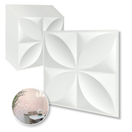 PANEL 3D - TRÉBOL S008 / 10pzas / 50*50cmBLANCO MATE/WHITE