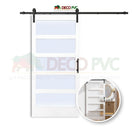 Puerta corrediza tipo granero de MDF con Riel de Acero - EsmeriladaPC001 Esmerilada 213*85