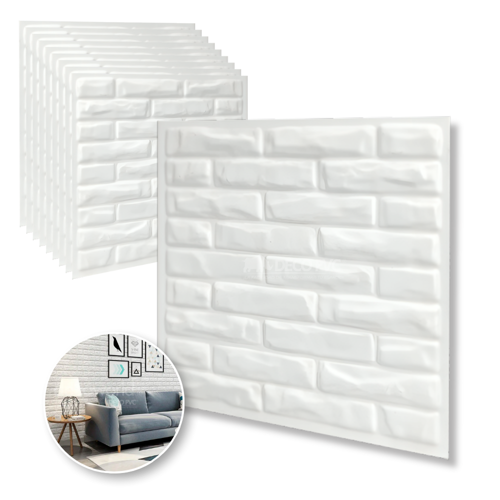 PANEL 3D -Ladrillo S060 / 10pzas / 50*50cm