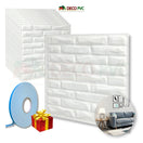 PANEL 3D -Ladrillo S060 / 10pzas / 50*50cmBLANCO MATE/WHITE