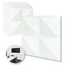 PANEL 3D - Pirámide S020 / 10pzas / 50*50cmBLANCO MATE/WHITE