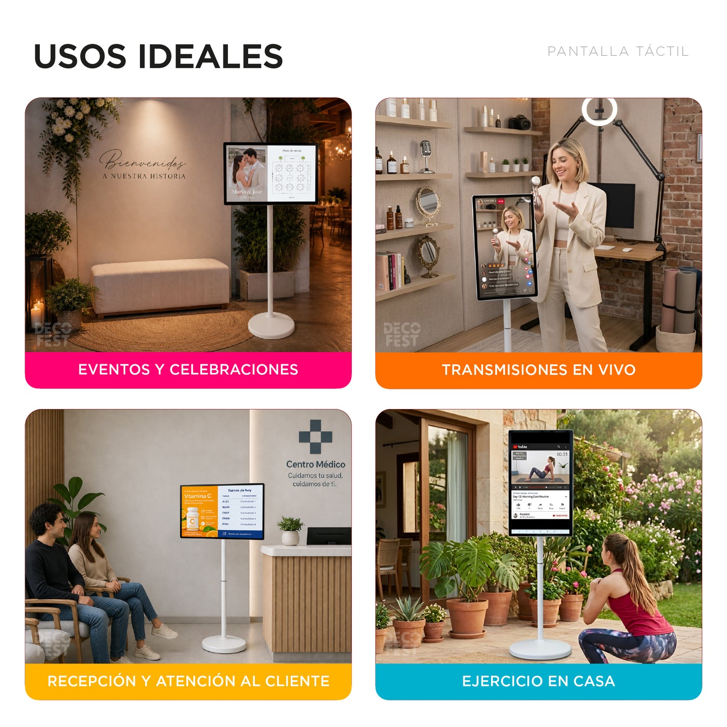 Bestie Stand - Pantalla Táctil 24” con Base