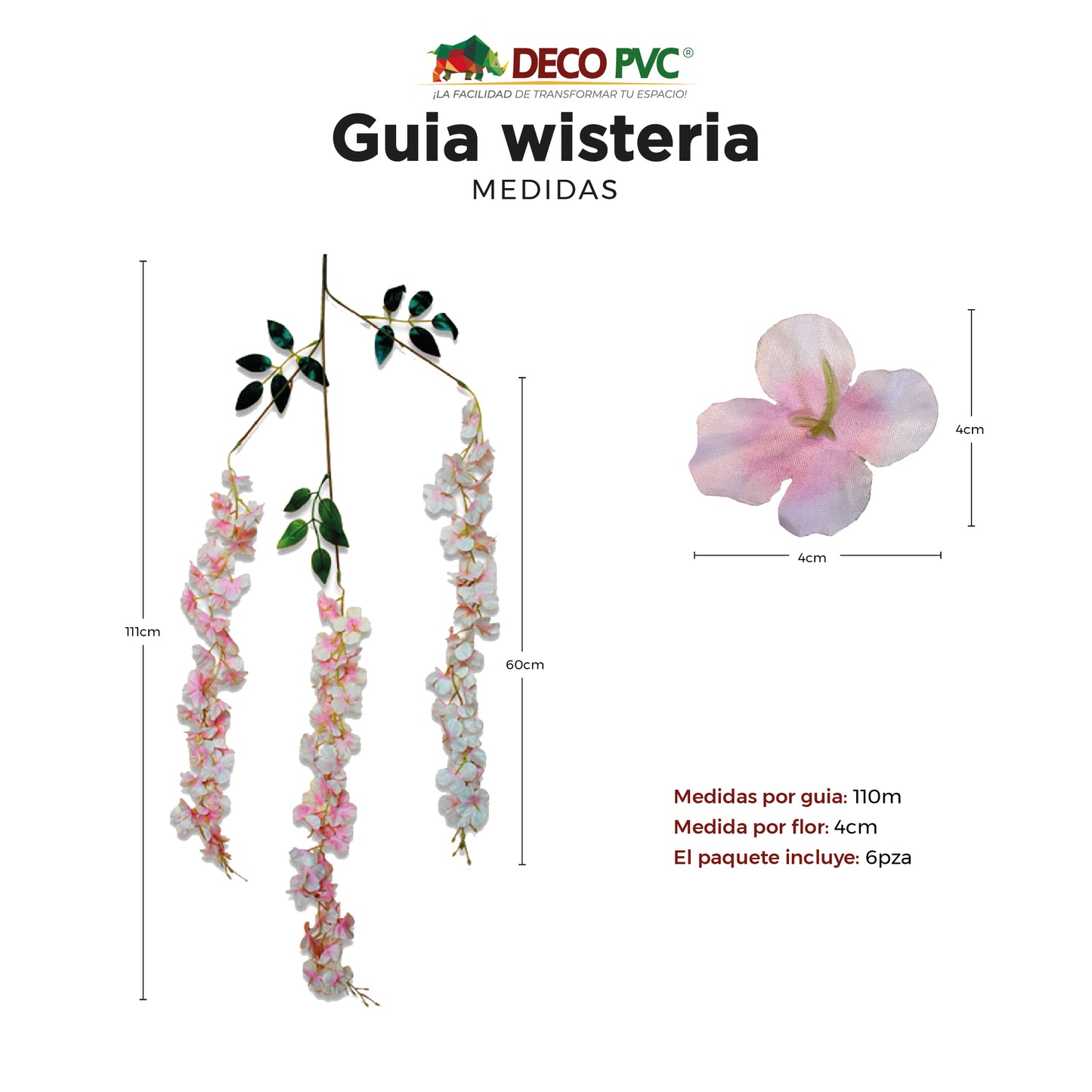 Guias Florales Wisterias - DECOFLORA®