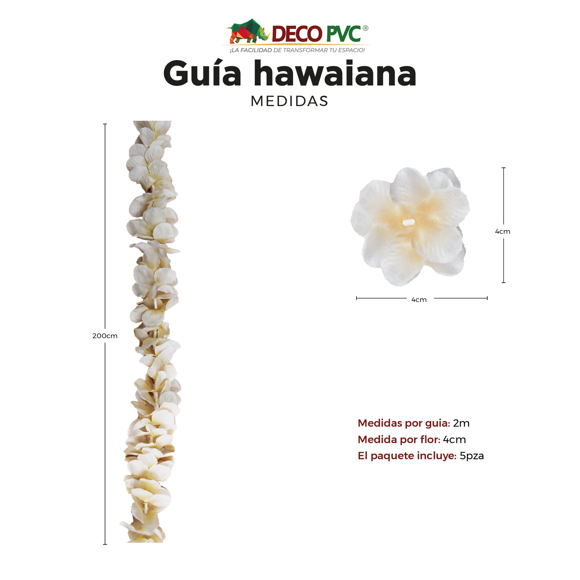 Guías Florales Flor Hawaiana - DECOFLORA®