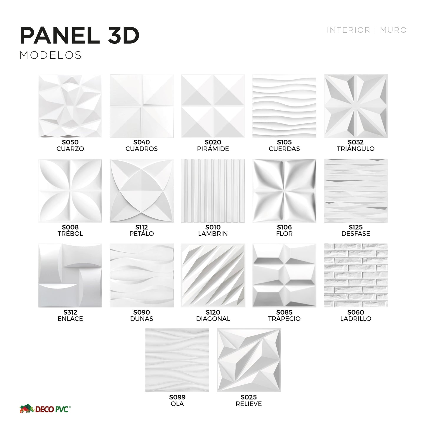 PANEL 3D -Cuerdas S105 / 10pzas / 50*50cm