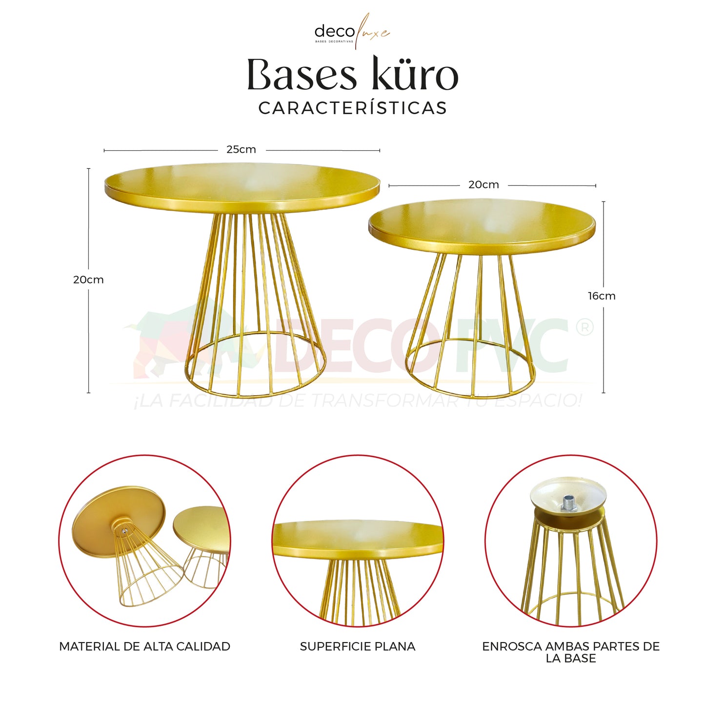Dúo de bases Kurö - Decoluxe