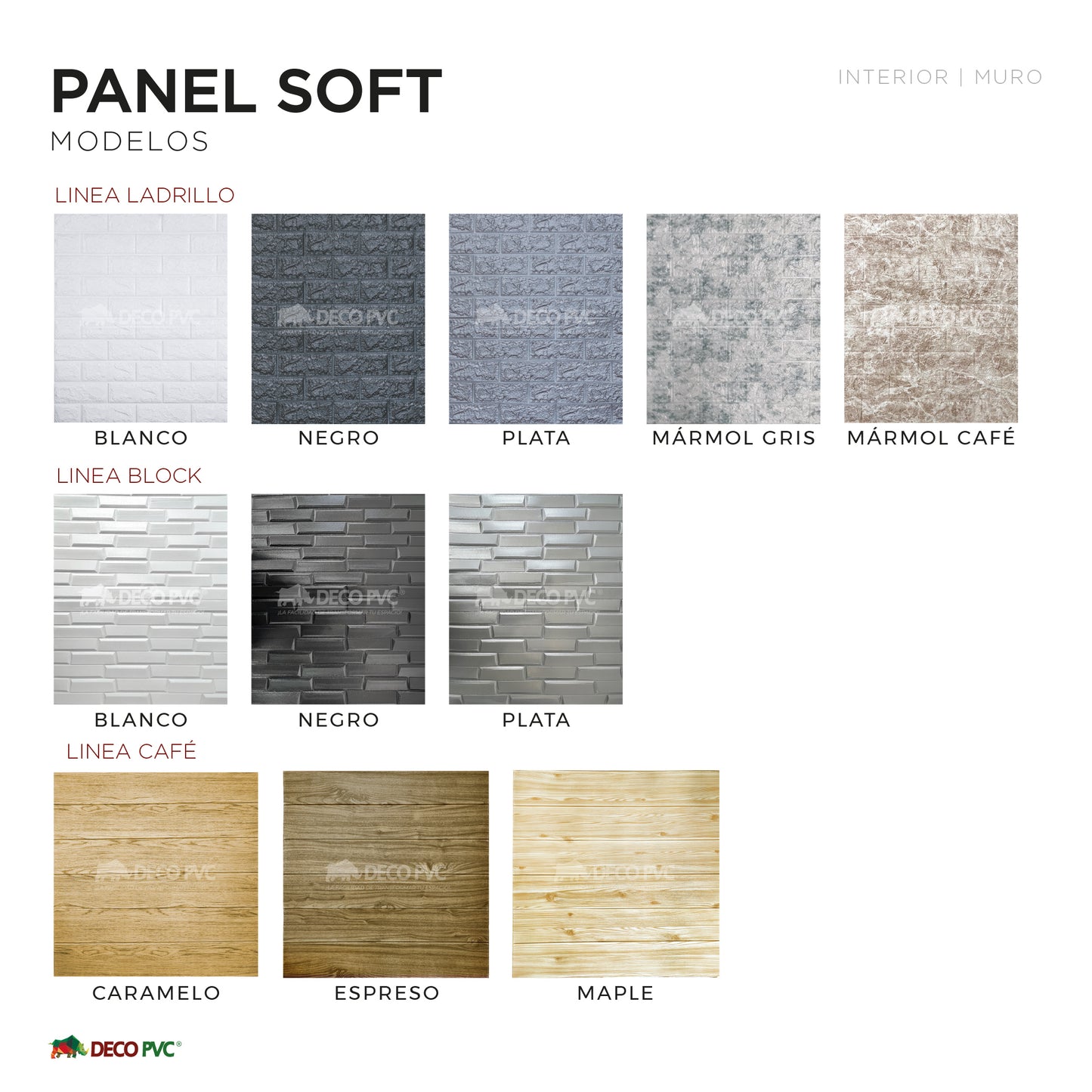 Panel Soft 3D Autoadherible  / 10pzas / 70*77cm