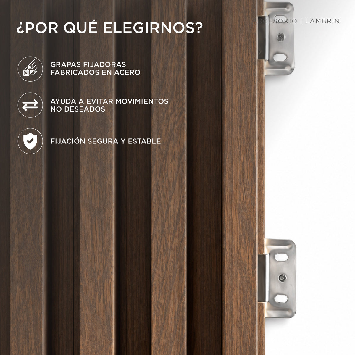 Grapas de fijación para Lambrin Int. / 24pzas