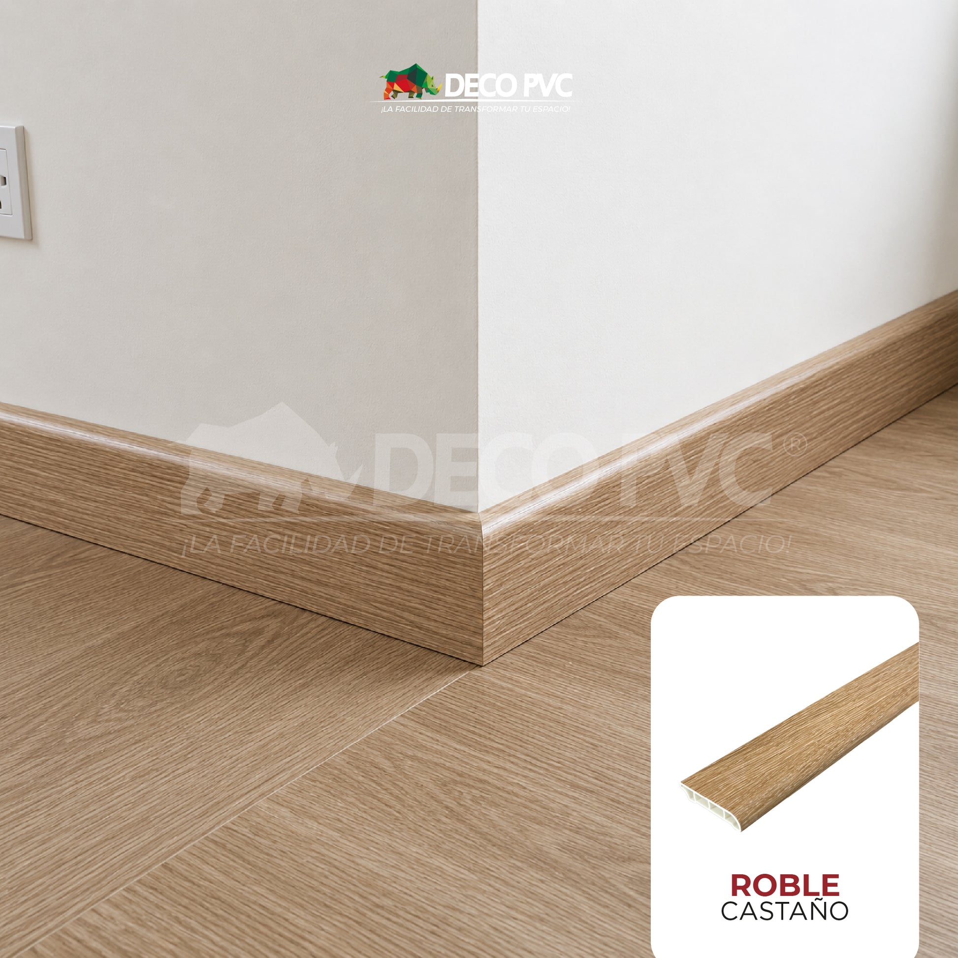 Zoclo SPC Tipo Madera / 1pz / 6*240cm