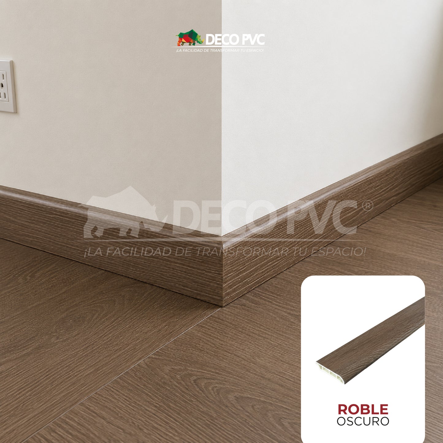 Zoclo SPC Tipo Madera / 1pz / 6*240cm