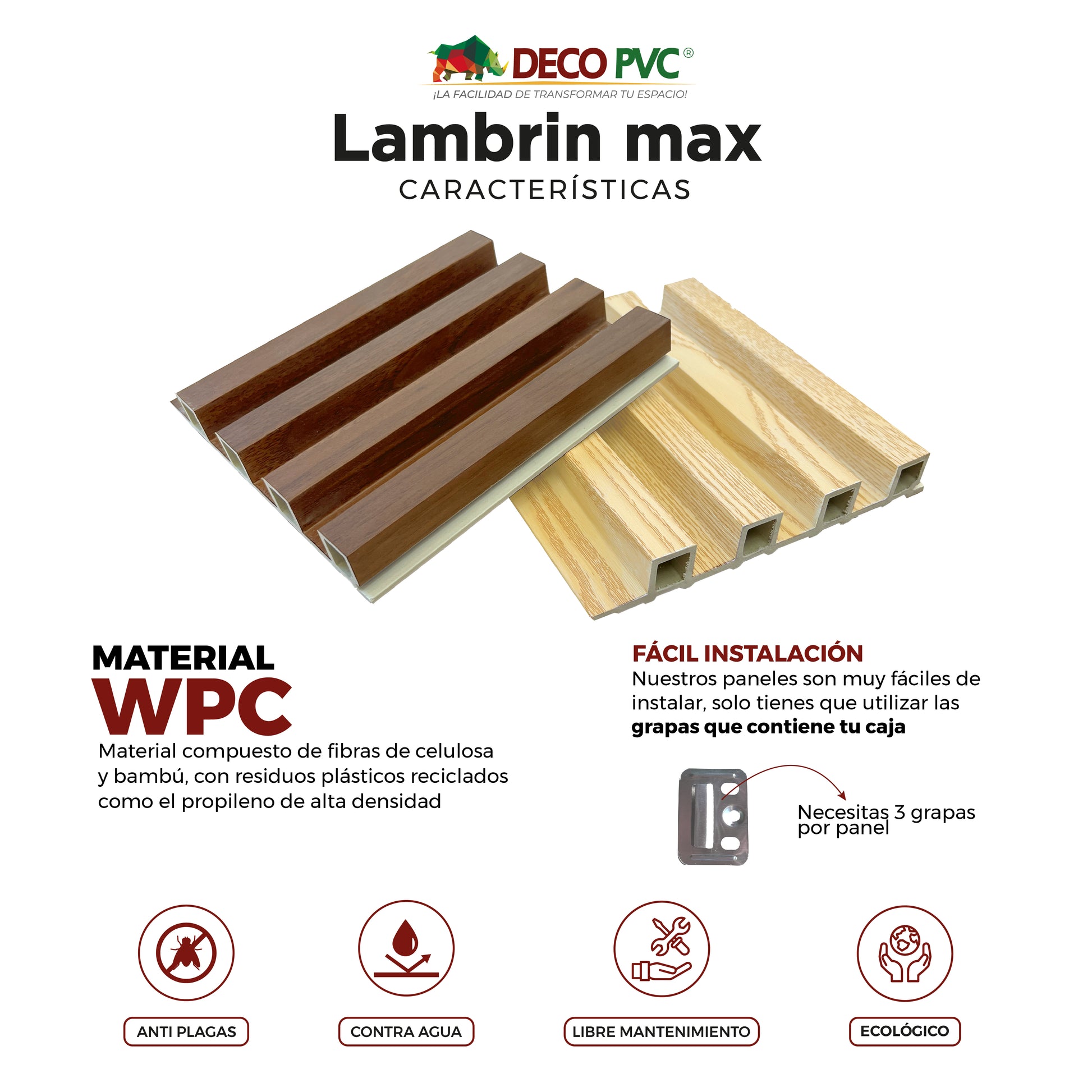 Lambrin Max - Decoslat / 6pzas / 16.8*280cm