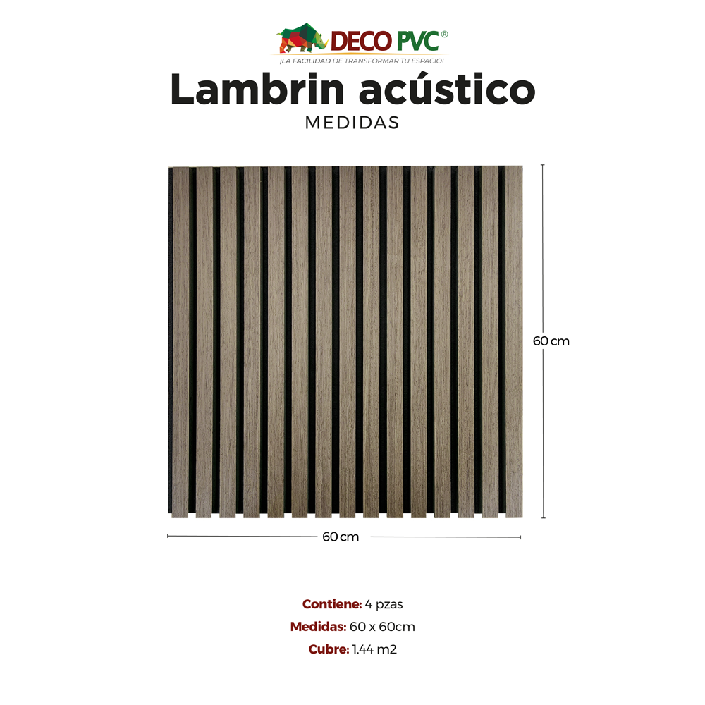 Lambrin acústico / 4pzas / 60*60cm