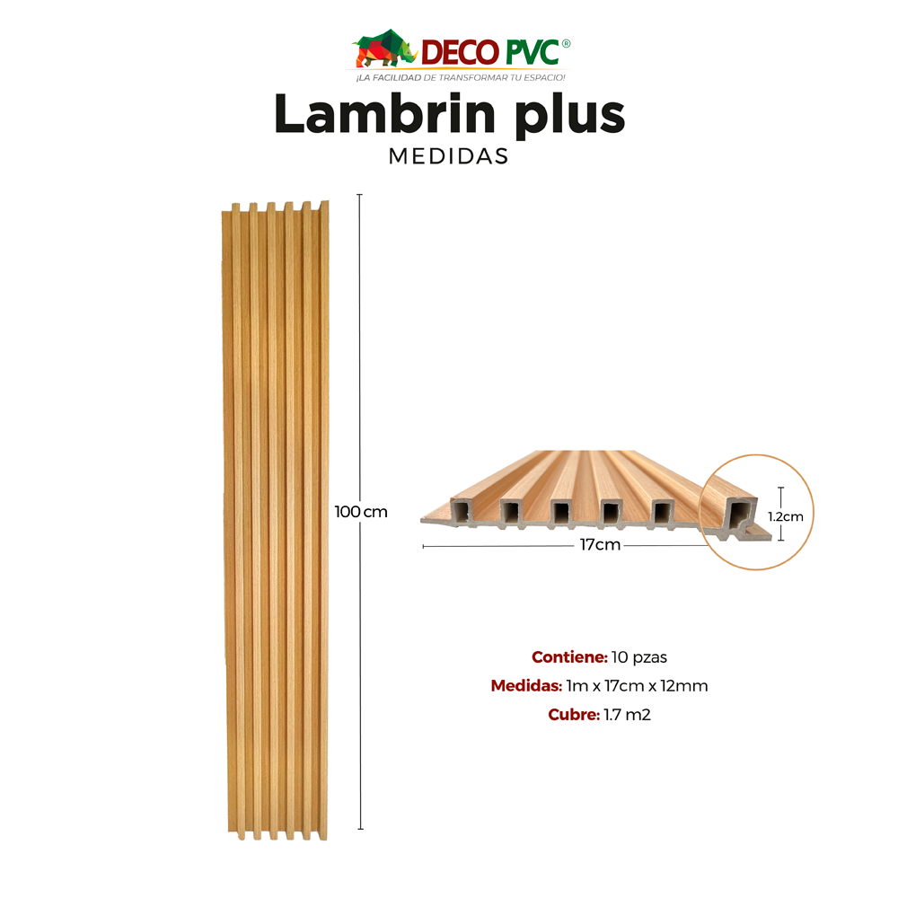 Decoslat Lambrin Plus / 10pzas / 1m*17cm