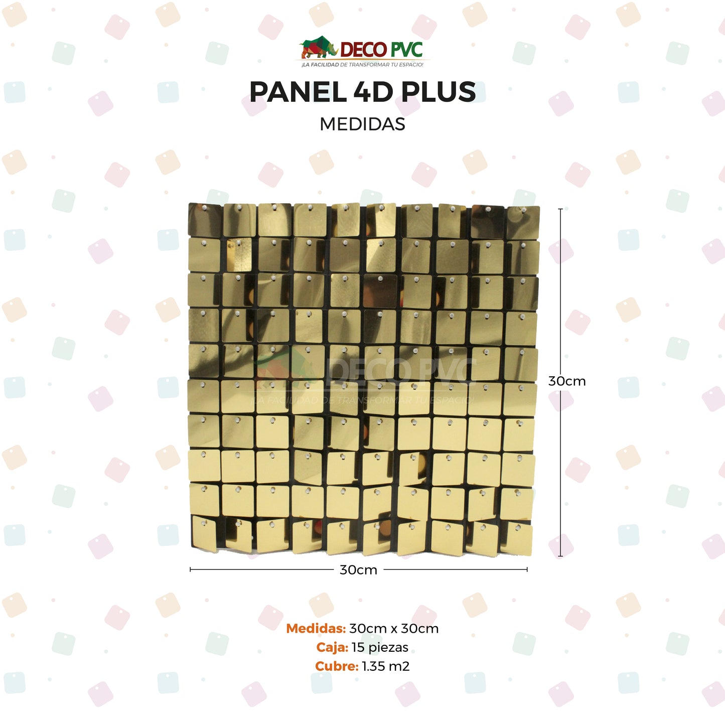PANEL 4D Plus / 15pzas / 30*30cm
