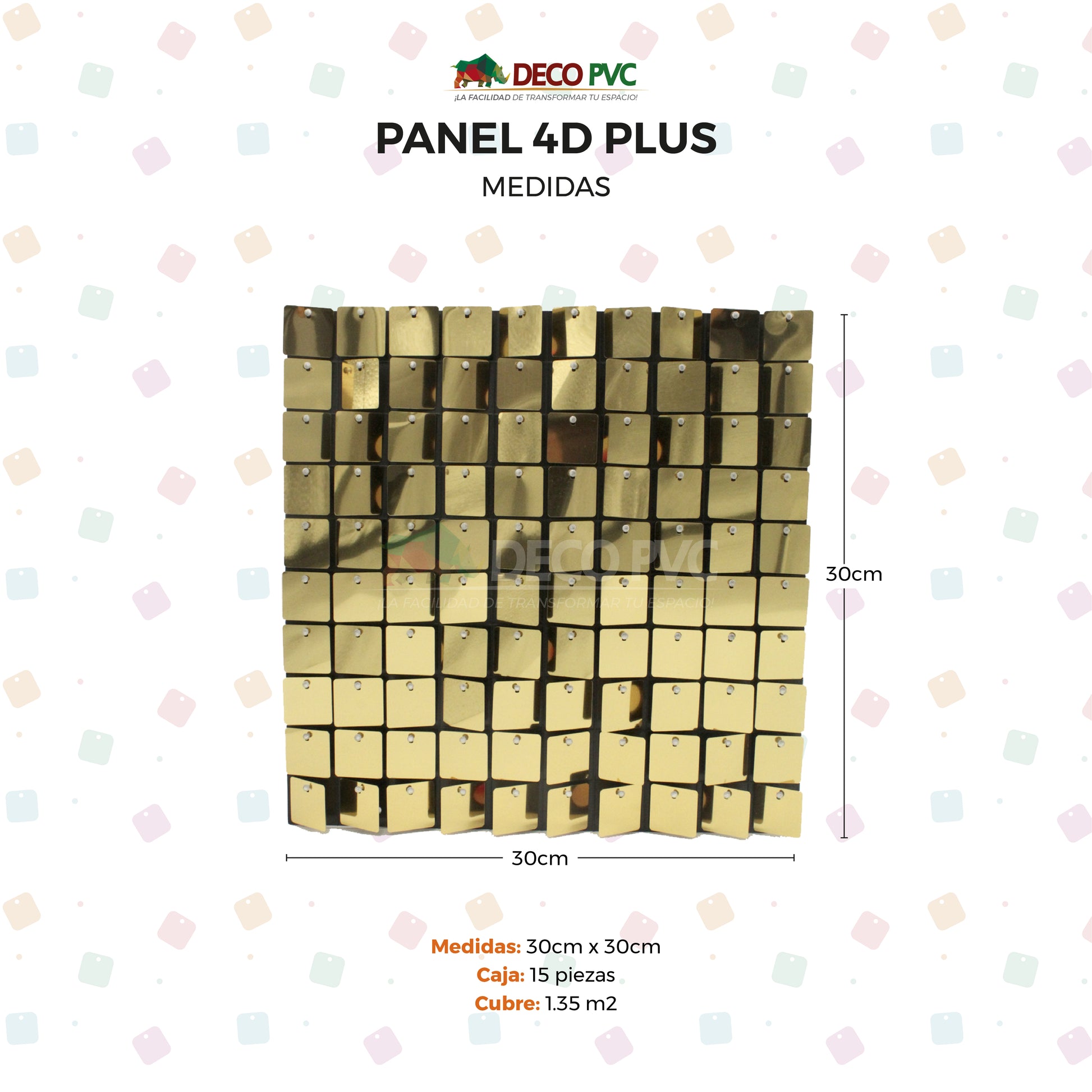 PANEL 4D Plus / 15pzas / 30*30cm