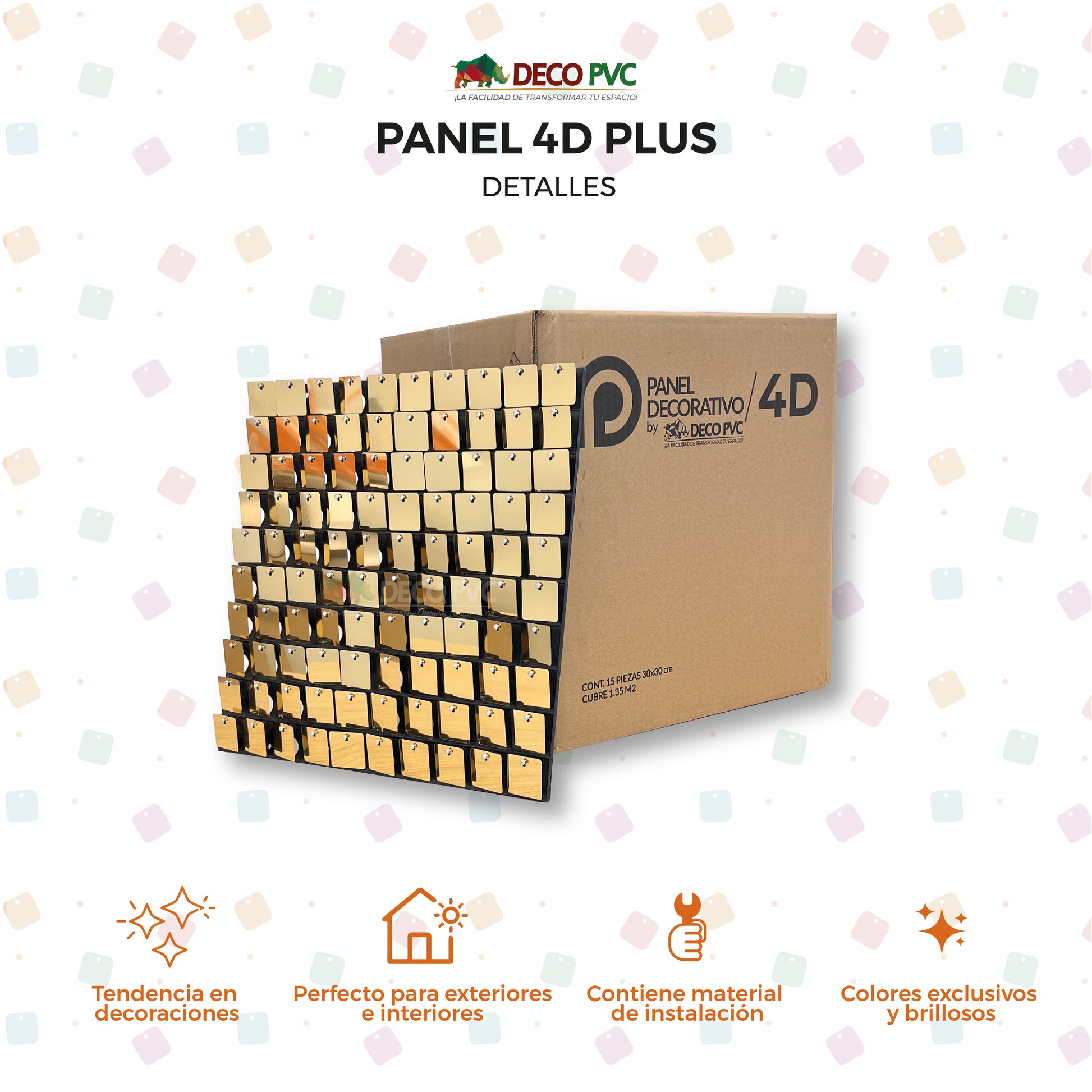 PANEL 4D Plus / 15pzas / 30*30cm