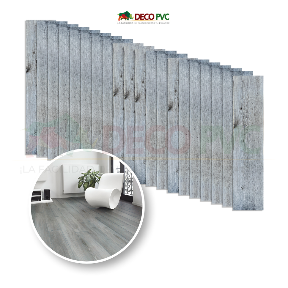 Duela Vinilica Autoadherible / 20pzas / 15*92cmDVA04 Roble Carbonizado