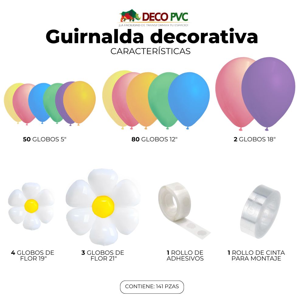 Margarita Colorida - Guirnalda decorativa de globos - BolaBola®