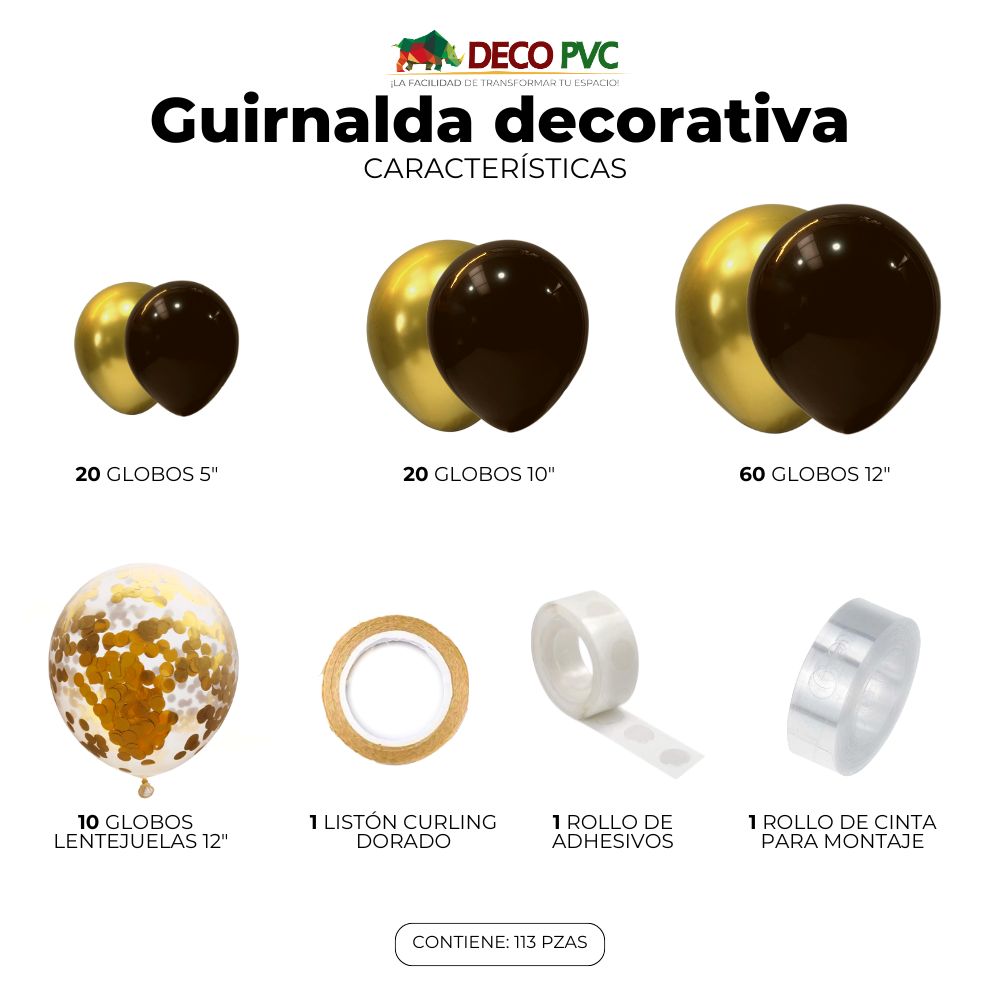 Zafiro Negro - Guirnalda decorativa de globos - BolaBola®