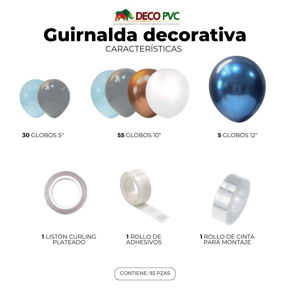 Nube Azul - Guirnalda decorativa de globos - BolaBola®