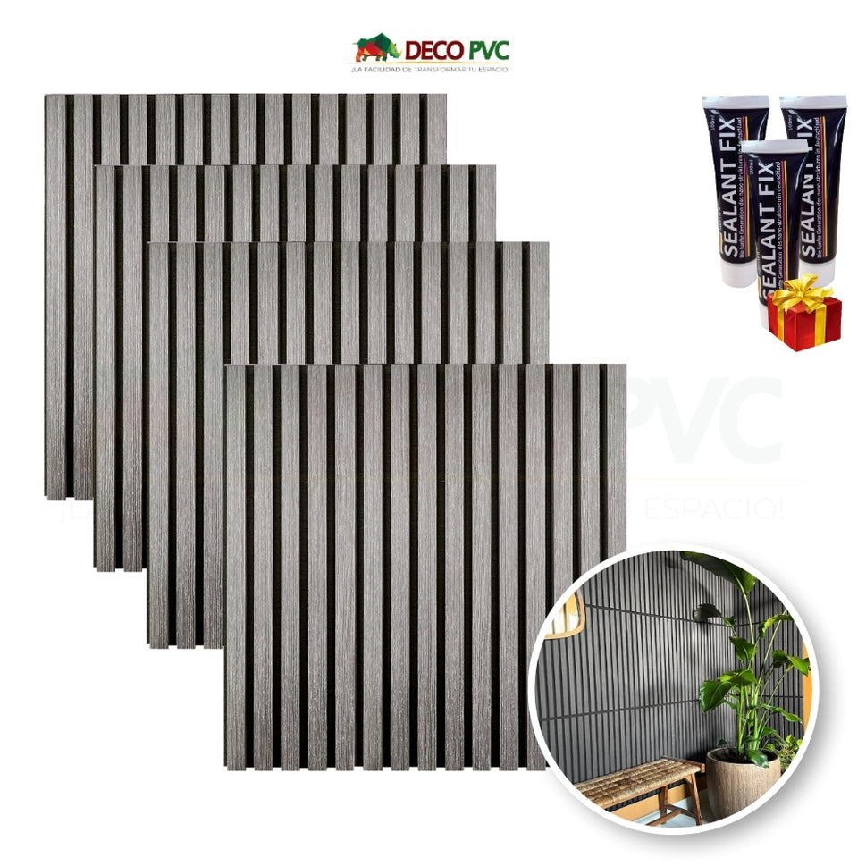 Lambrin acústico / 4pzas / 60*60cmLA005 Gris Oxford