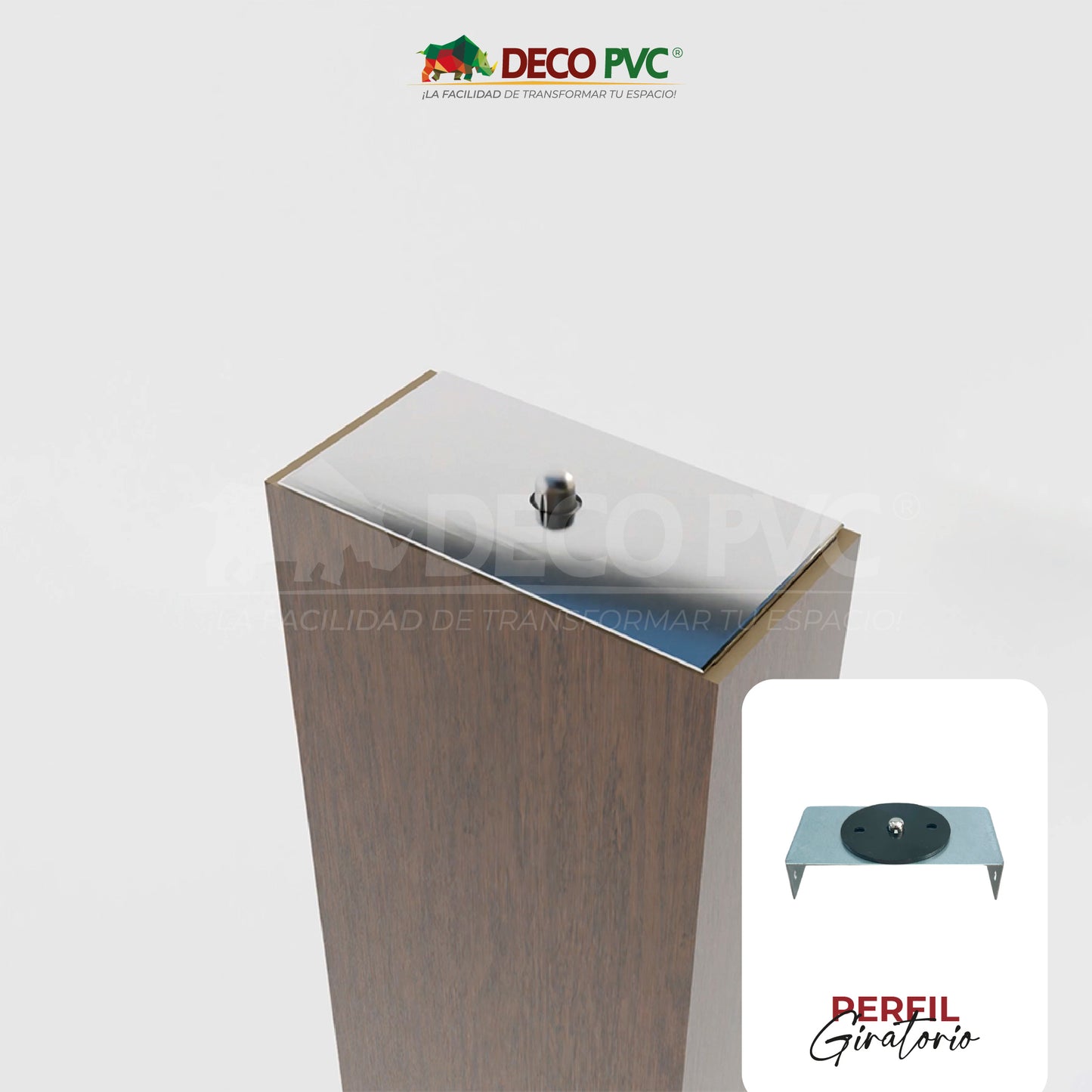 Par de Perfiles Metálicos Giratorios para Vigas Decorativas