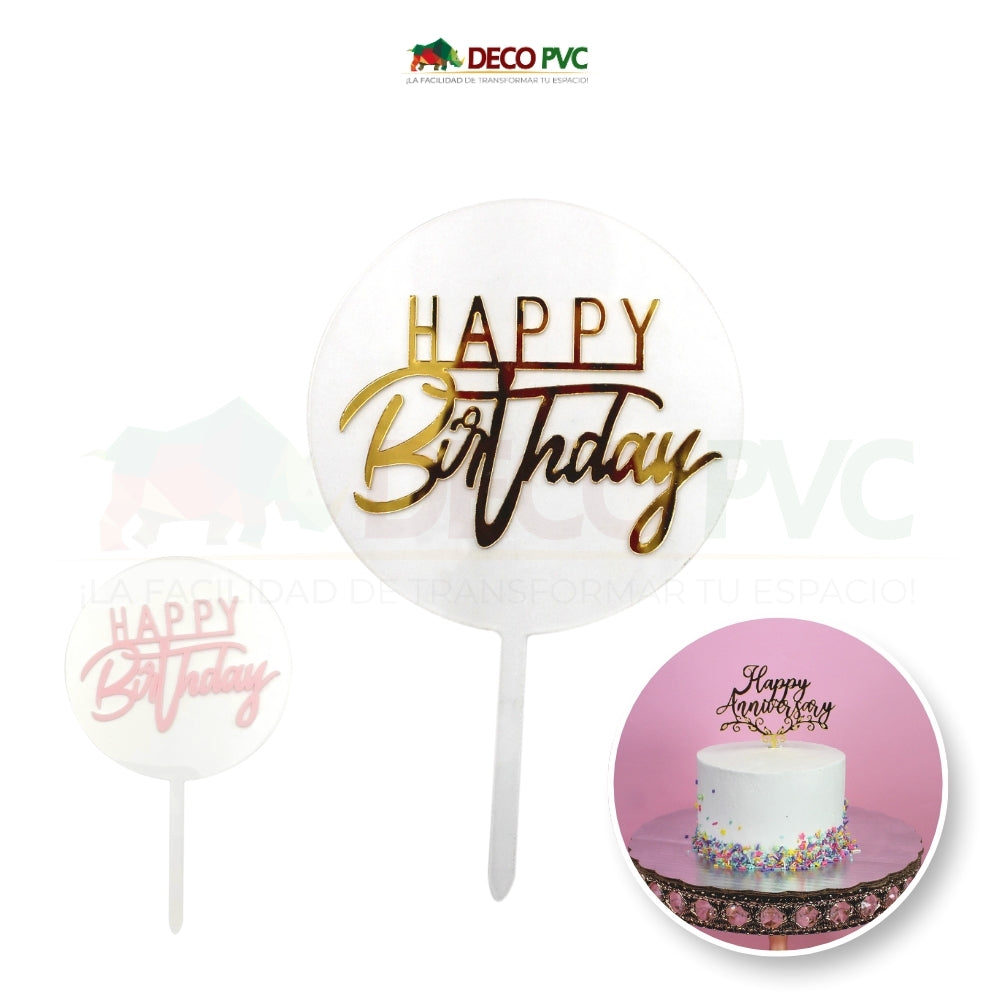 Top Artz - Acrílico Happy Birthday