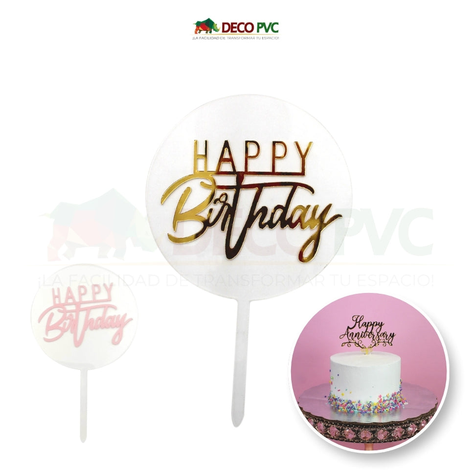 Top Artz - Acrílico Happy Birthday