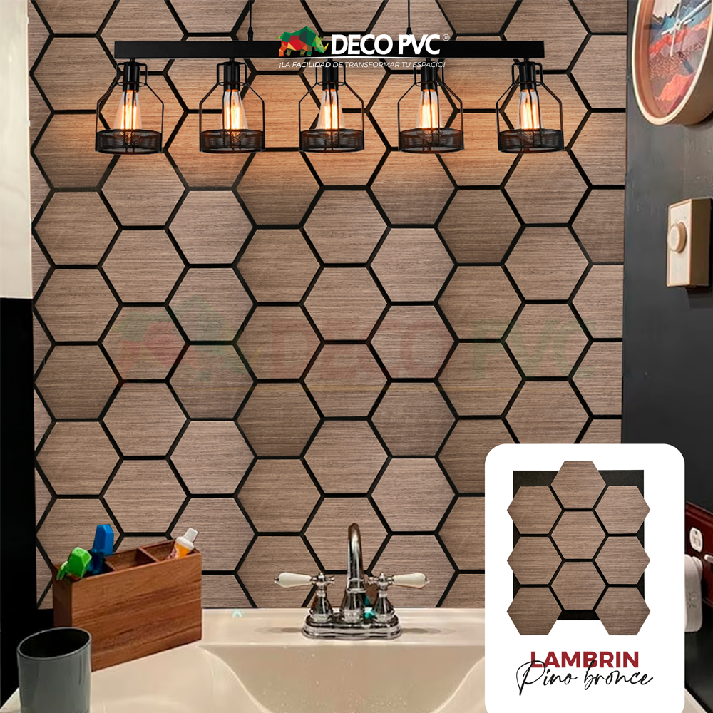 Lambrin Acústico Hexagonal / 2pzas / 62*76cm