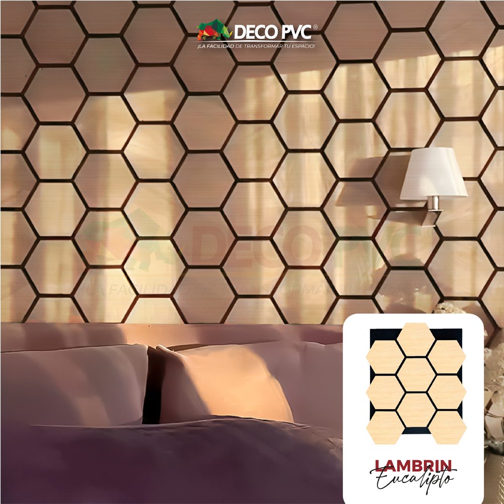 Lambrin Acústico Hexagonal / 2pzas / 62*76cm