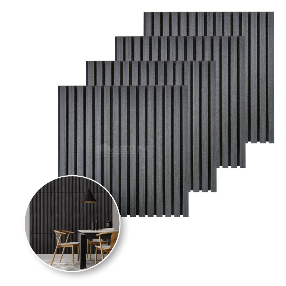 Lambrin acústico / 4pzas / 60*60cmLA006 Negro texturizado