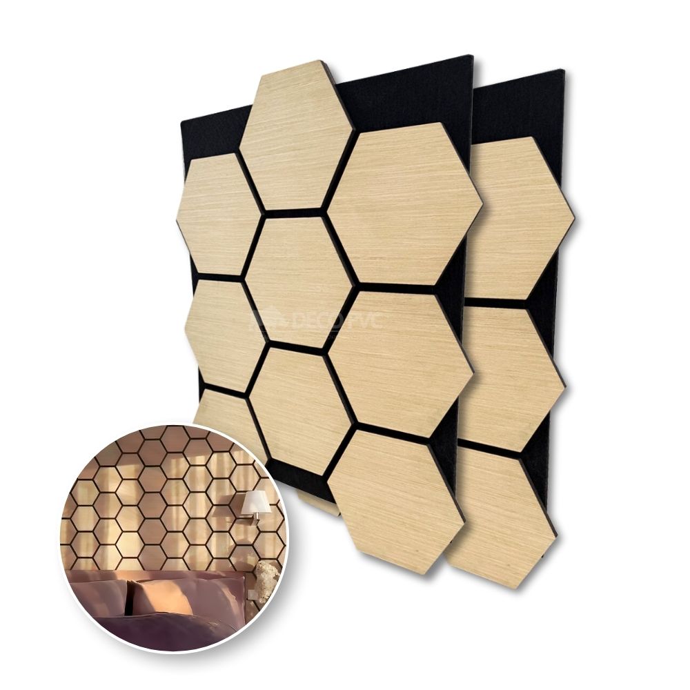 Lambrin Acústico Hexagonal / 2pzas / 62*76cm