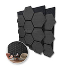 Lambrin Acústico Hexagonal / 2pzas / 62*76cmLH003 Negro Texturizado