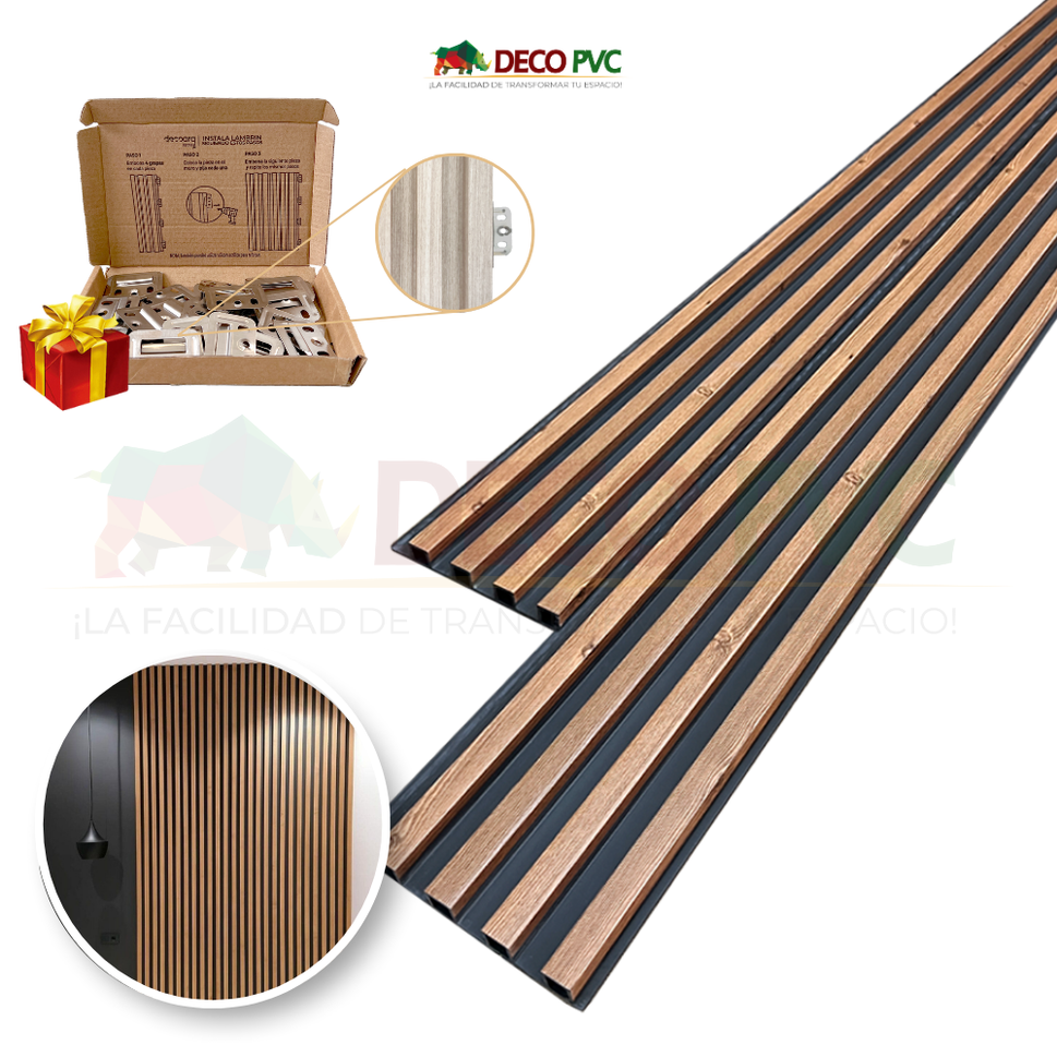 Lambrin Max - Decoslat / 6pzas / 16.8*280cmLM006 Moka