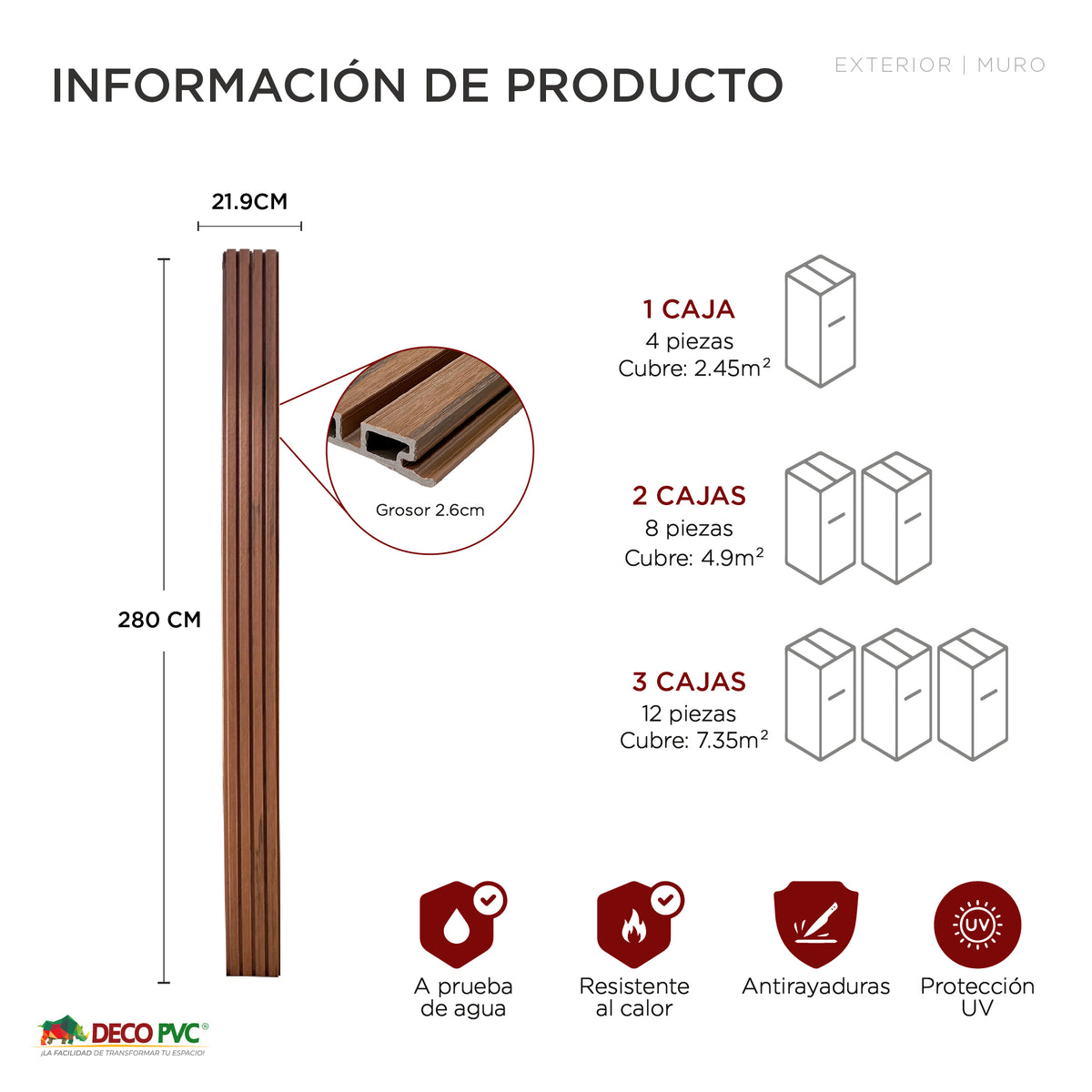 Lambrin Exterior / 4pzas / 21.9*280cm