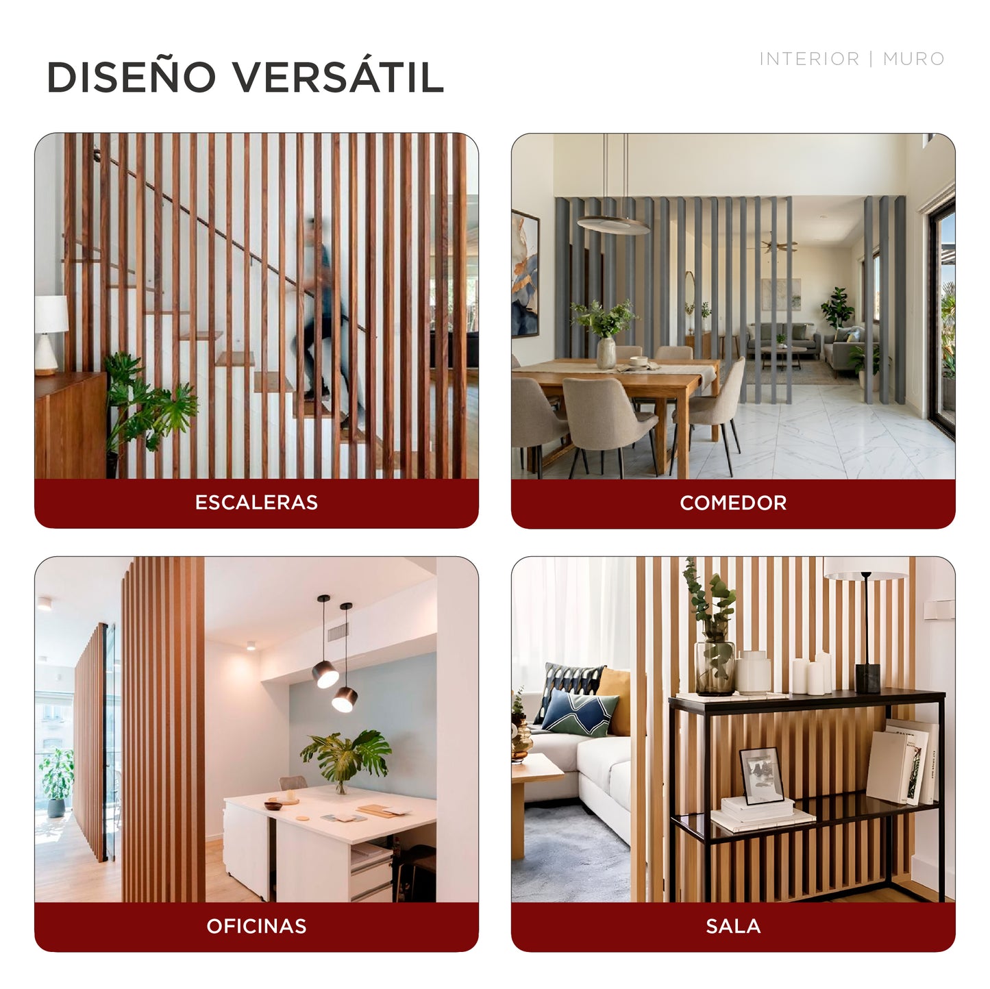 Viga para Interior WPC / 6pzas / 5*10*280cm