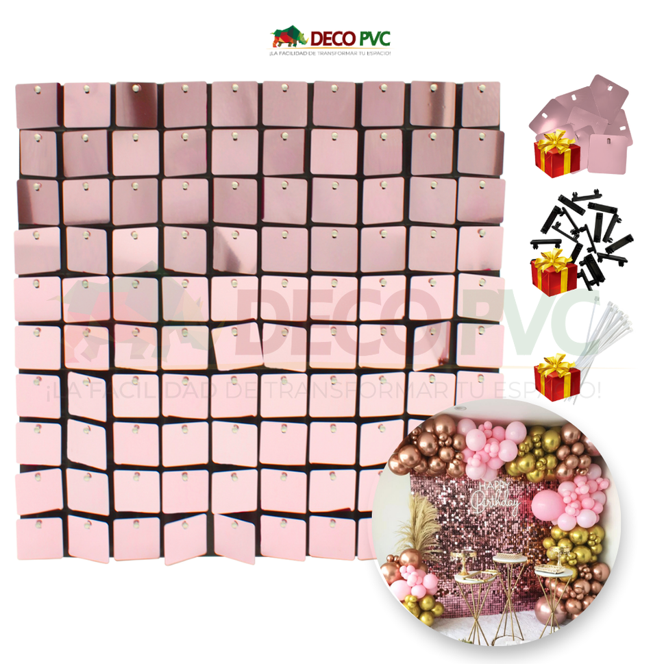 PANEL 4D Plus / 30pzas / 30*30cmRosa Gold