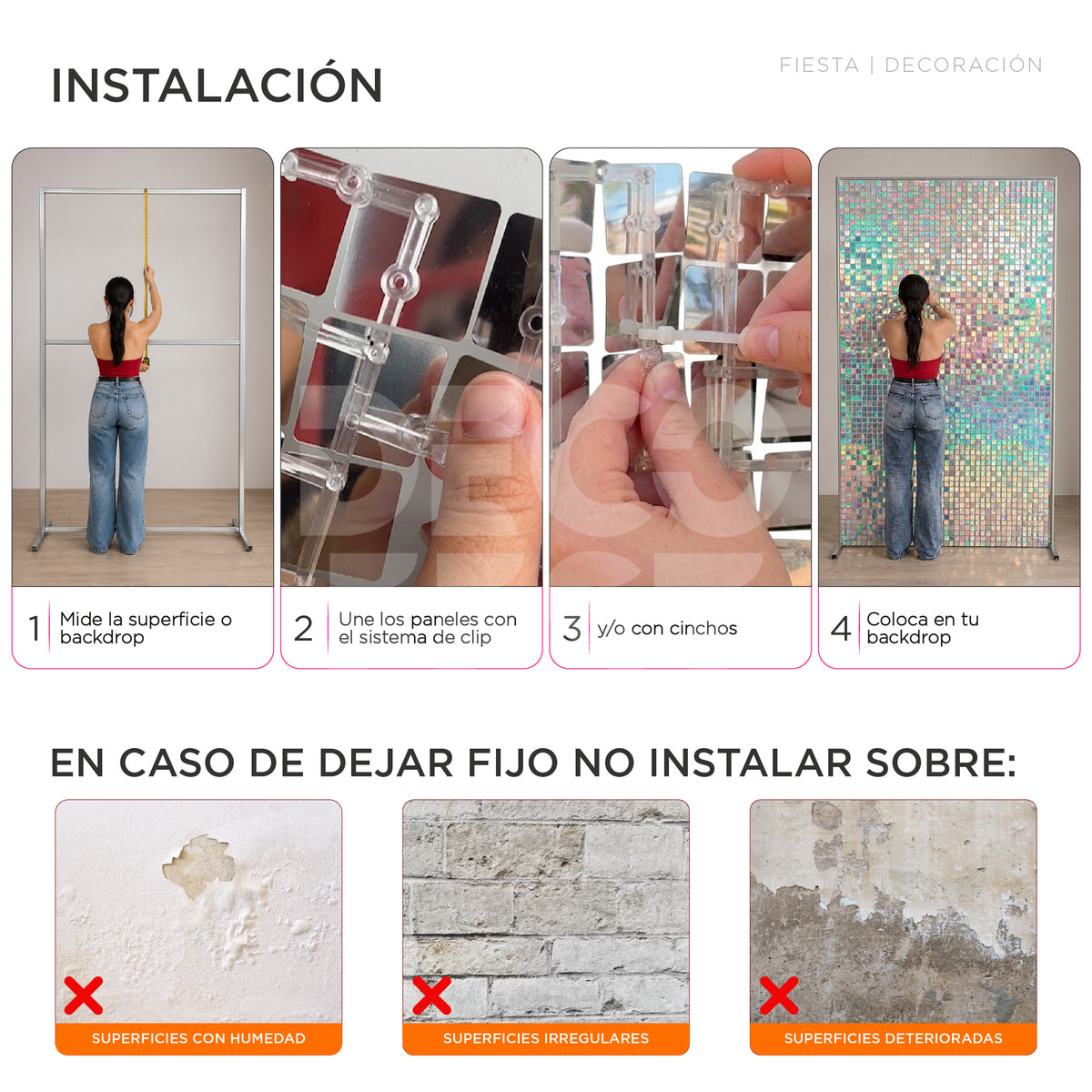 Panel 4D ECO Clásico / 24pzas / 30*30cm