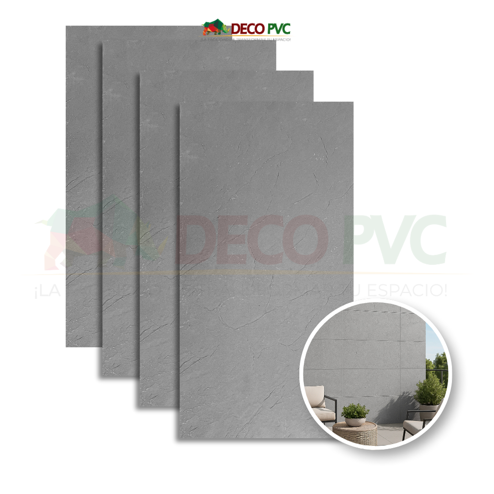 Piedra Flexible / 4pzas / 120*60cmPF004 Texturizado Gris