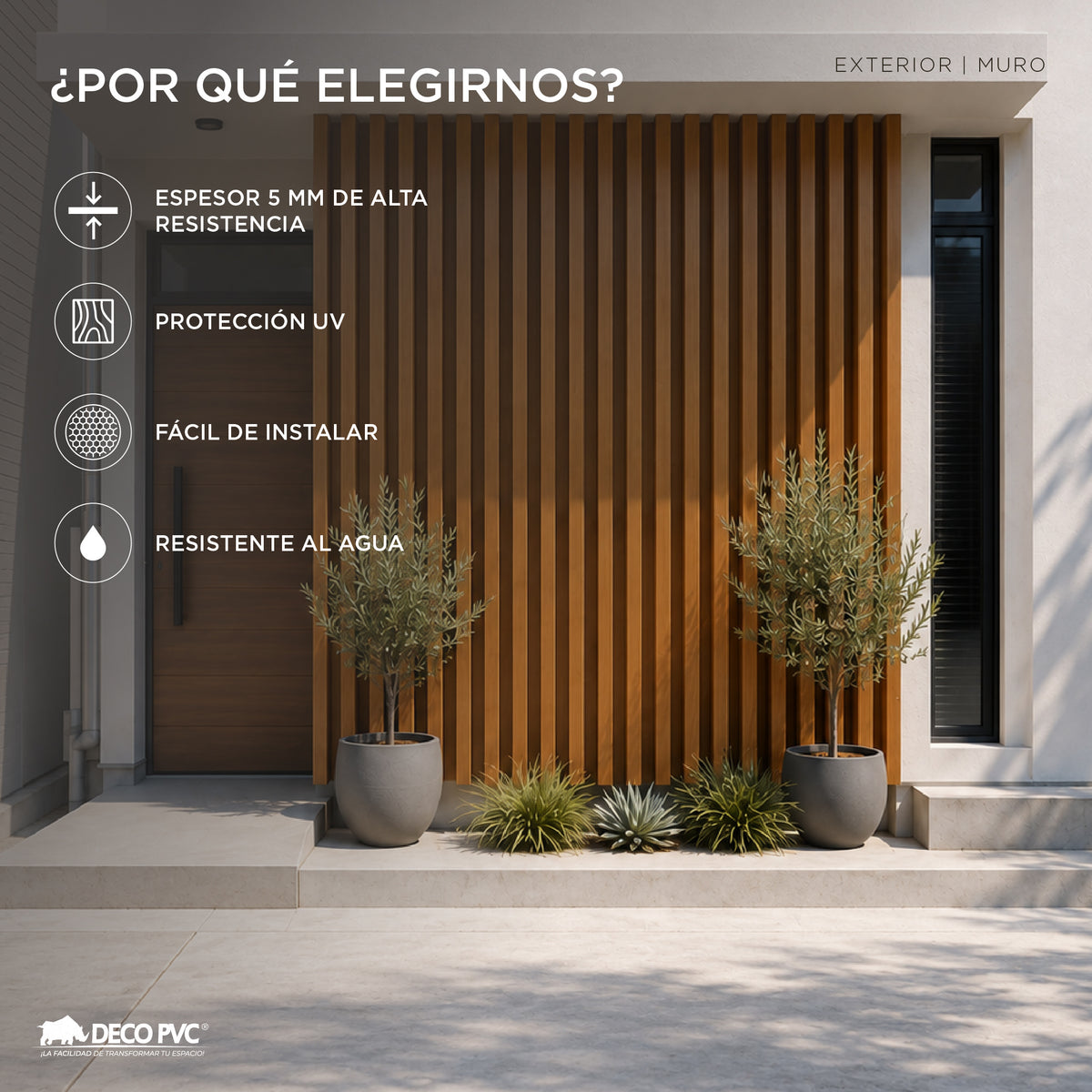 Viga para Exterior WPC / 4pzas / 5*10*280cm